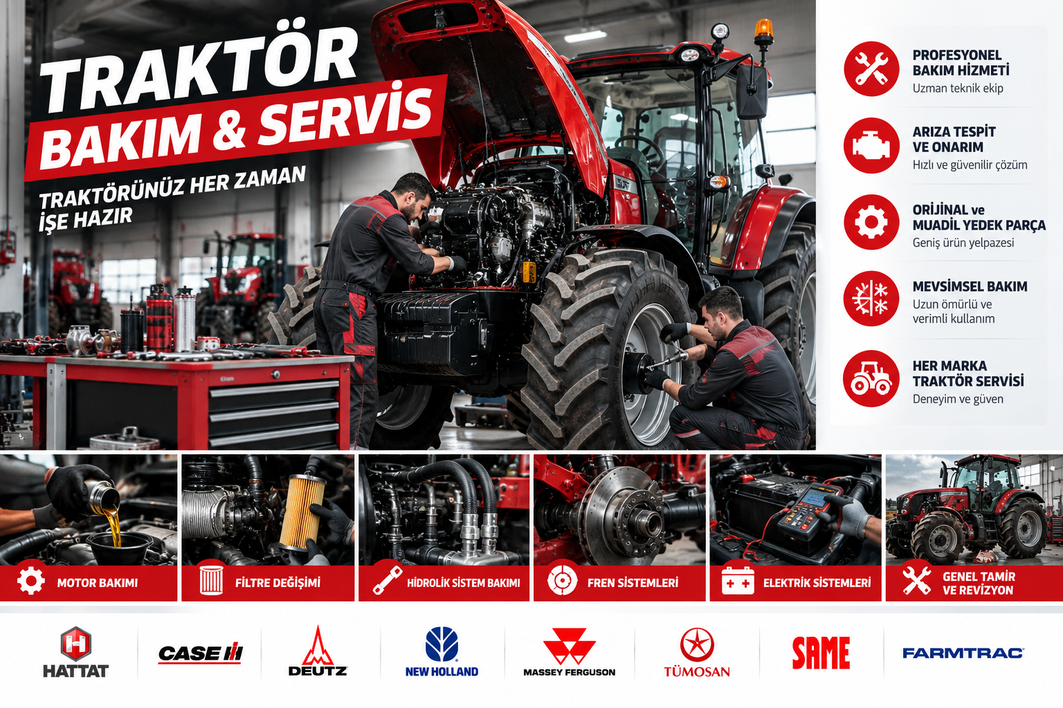 Traktör bakım ve servis hizmetleri